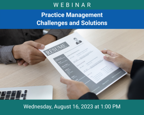 Practice Management Challenges and Solutions Webinar