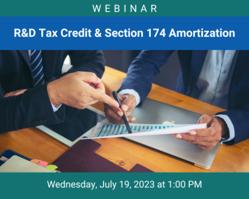 R&D Tax Credit & Section 174 Amortization Webinar
